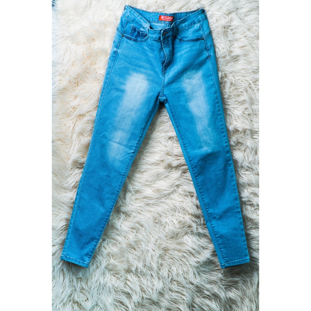 Butt I Love You Blue Skinny Jeans